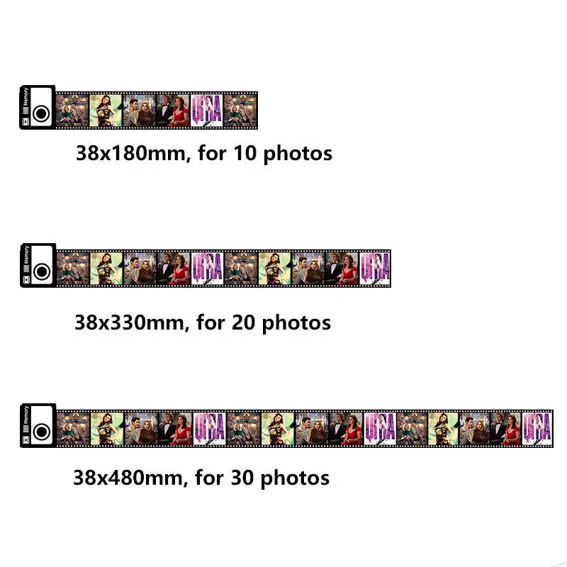 Customizable Photo Film Roll Keychain Camera Film Roll Keychain Reel Album with 10 Photos