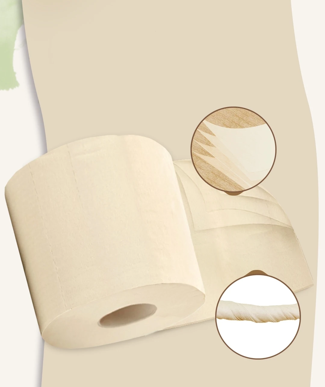 Hygiene Biodegradable 2ply Tissues Toilet Paper Roll With