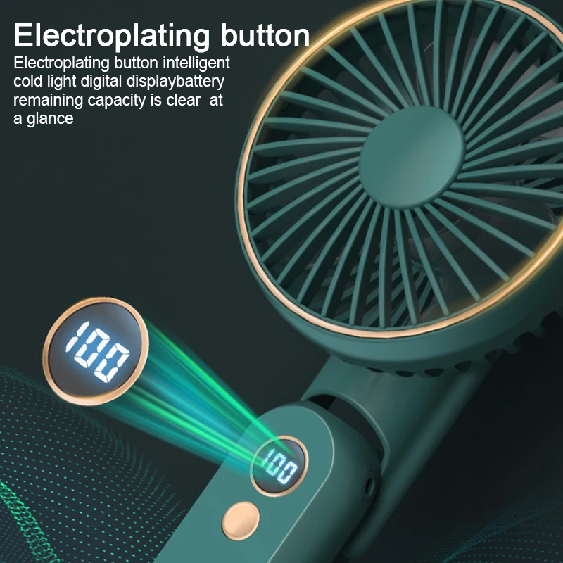 Factory Scalable Rechargeable Mini Fan Portable rotatable Handheld USB Fan Foldable Collapsible Desk Hand Fan F18