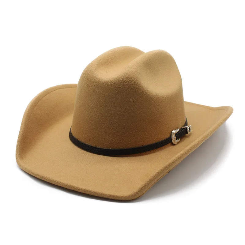 Wholesale New Style Western Cowboy Top Hat for Men Unisex Texas Black Hat for Adults for Party