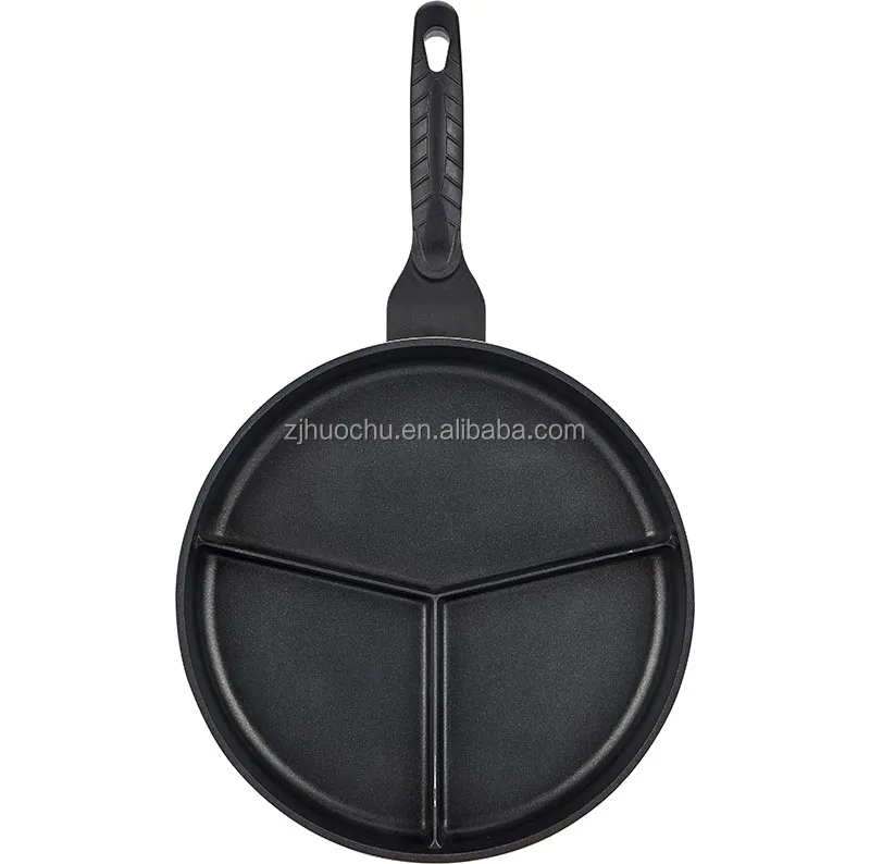 3 in 1 Fry Pan Grill Divided 3 Section Multi Fry Pan,tri-ply Copper Griddles & Grill Pans