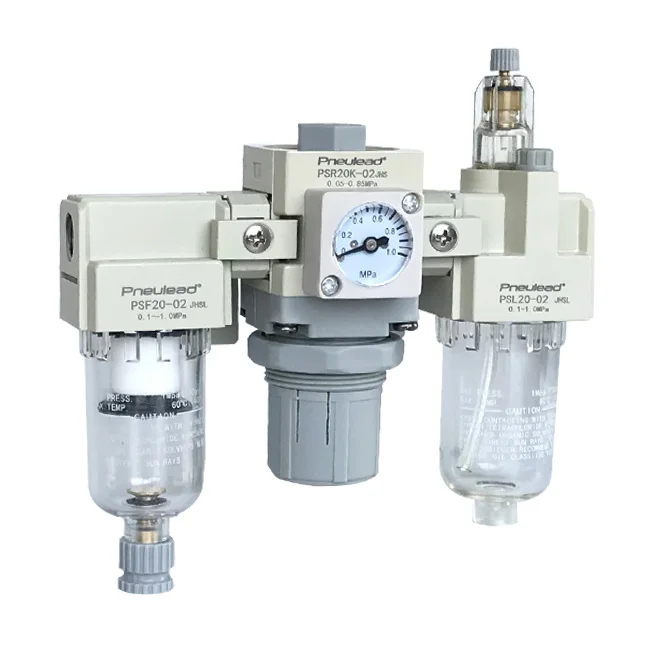 SMC AC Series Three Units Combination Air Source Treatment FRL With pressure Gauge