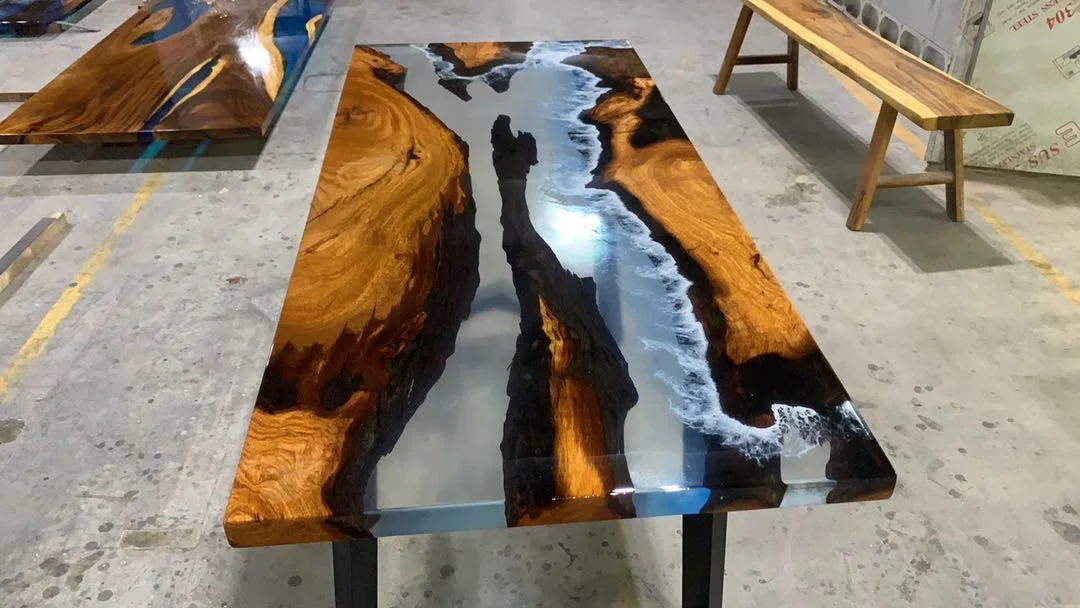 Ab Glue Epoxy Resin Solid Wood Table