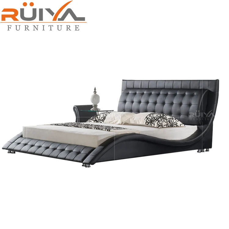 luxury upholstery high back tufted Burgundy double king size bed