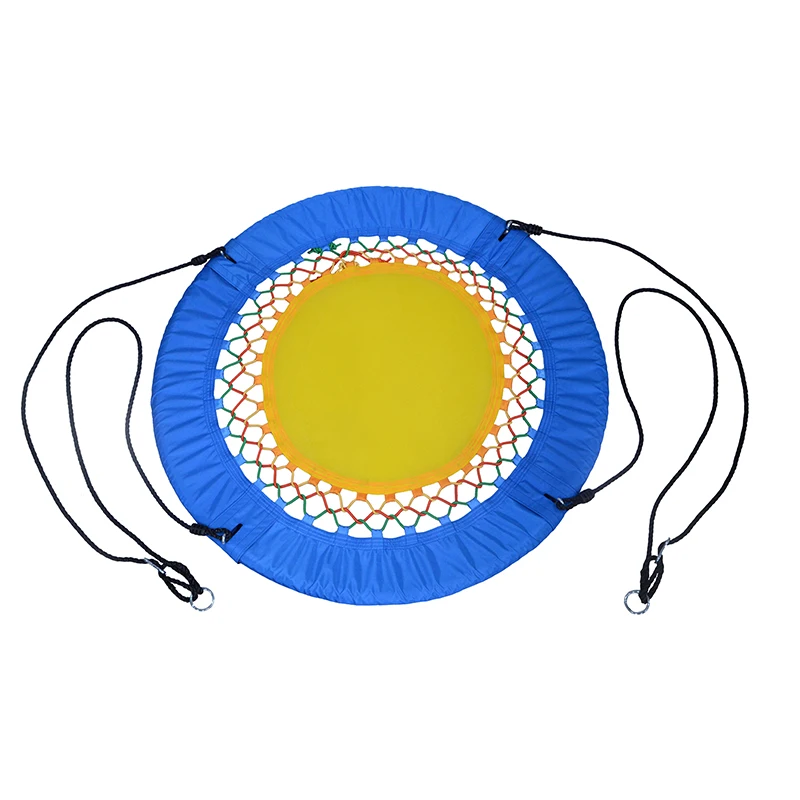Quality Multi-Color Tree Saucer Swing Kid Hanging Platform Fabric Hammock Round Nest Saucer Tree Swing With Rope For Children