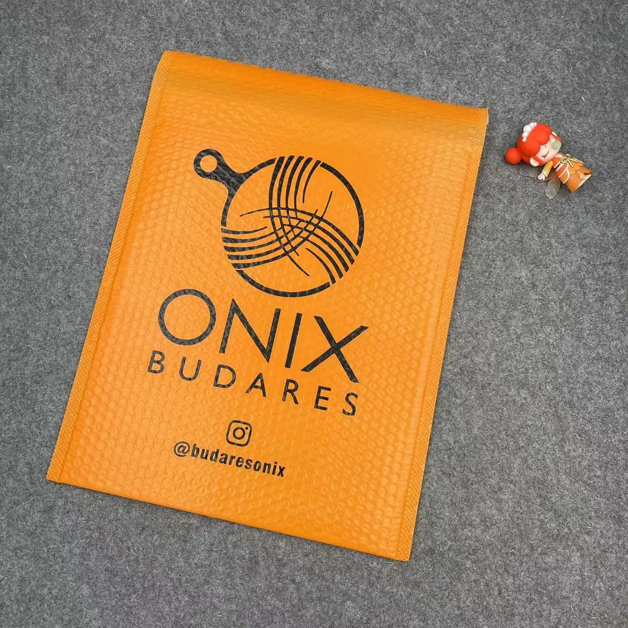 New Arrival Orange Custom Logo Printed Eco Friendly Cute Bubble Mailers Padded Envelopes Shipping Mailers