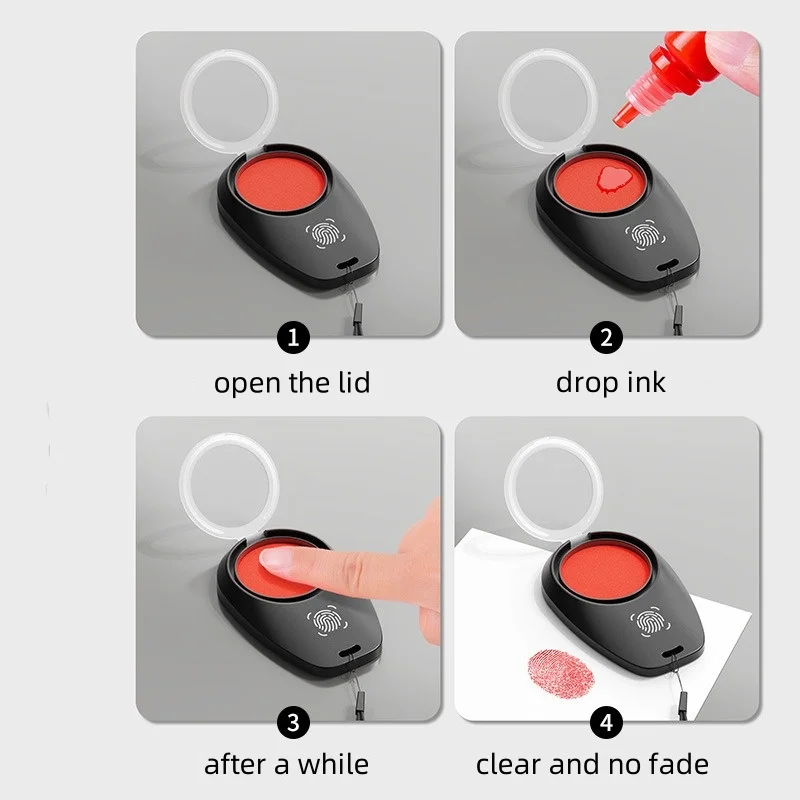 Manufacturer Signature Plastic Inkless Black Fingerprint Ink Pad with Lock