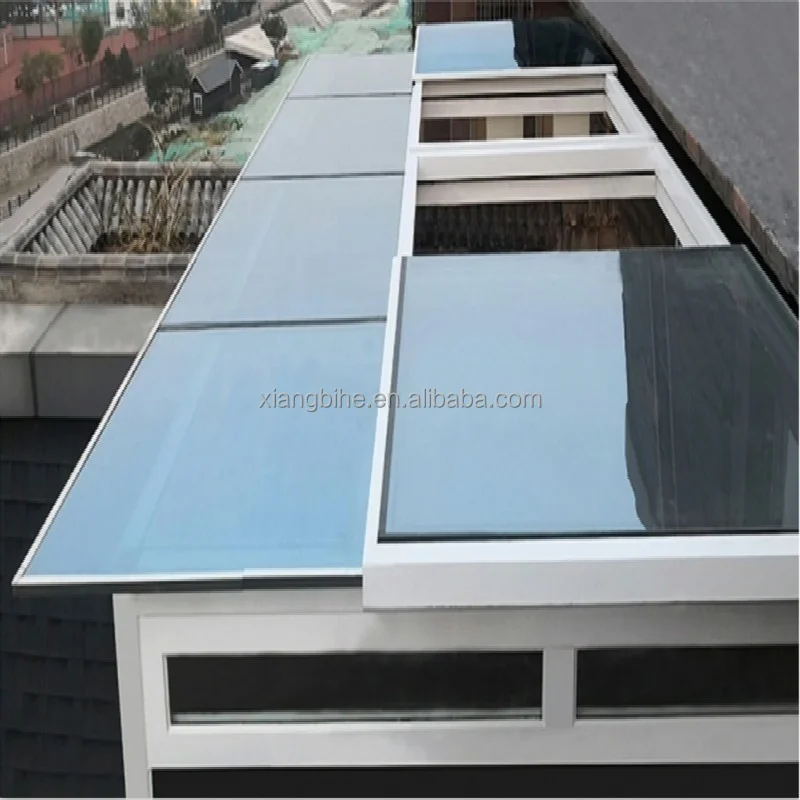 Best Selling Automatic Retractable Glass Roof Skylight Bi-fold Sliding Skylight for Pergola