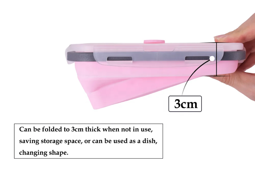 
2019 Outdoor 4 pack Food Storage Containers Silicone Collapsible Lunch boxes 