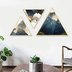 Abstract Triangle Wall Art Picture  Home Decor Painting Modern Oil Canvas Painting Print For Living Room