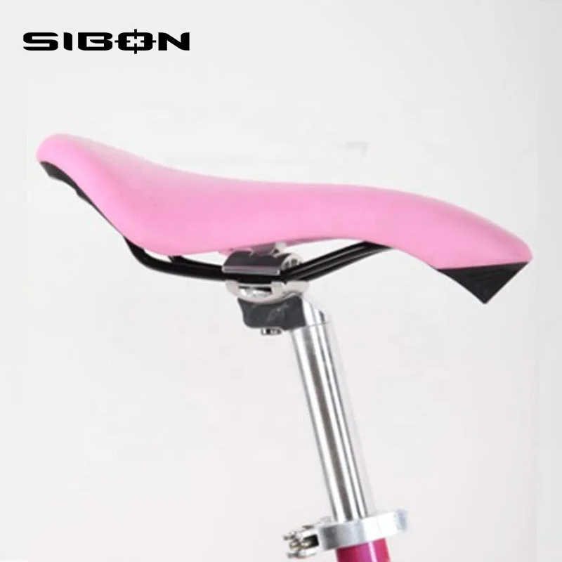 SIBON B0220102 700c pink aluminium alloy frame pedal and bearing fixed hub rubber color tire  lady women fixie bike fixed gear
