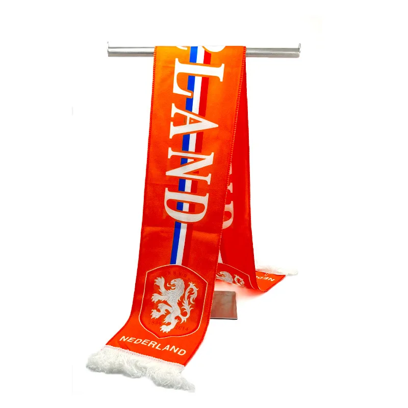 Factory Custom Printing Knitted Soccer Fan Scarf