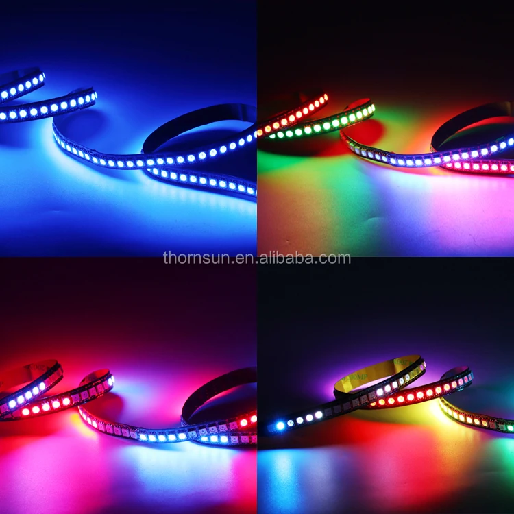 Оптовая продажа светодиодная Пиксельная лента smd5050 ws2812 144 rgb Адресуемая Светодиодная ws2812b