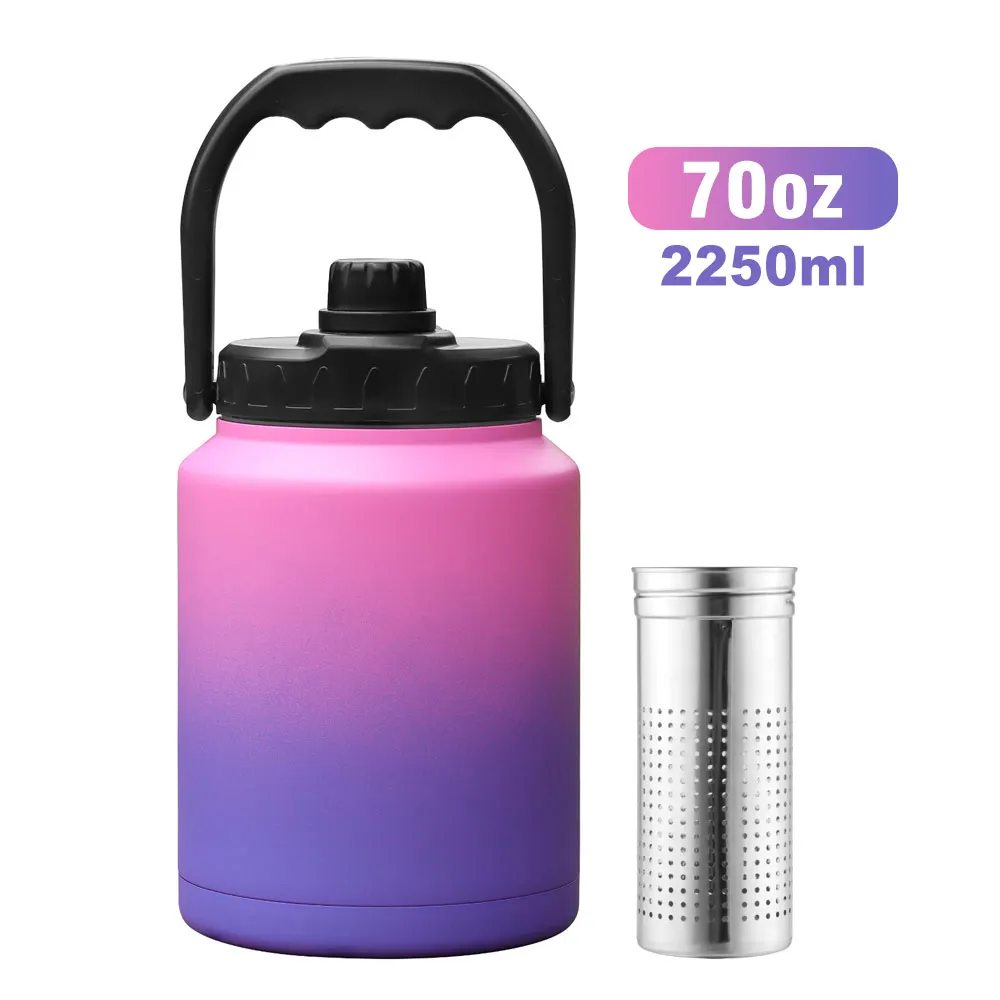Hot Selling 70oz Water Bottles Double Walled Vacuum Thermos Stainless Steel Thermos for Cold and Hot