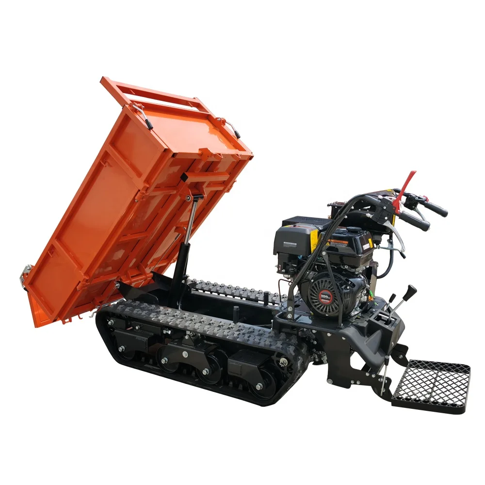Track Mini Dumper Truck Crawler Dumper Mini Transporter Self Loading 800kg