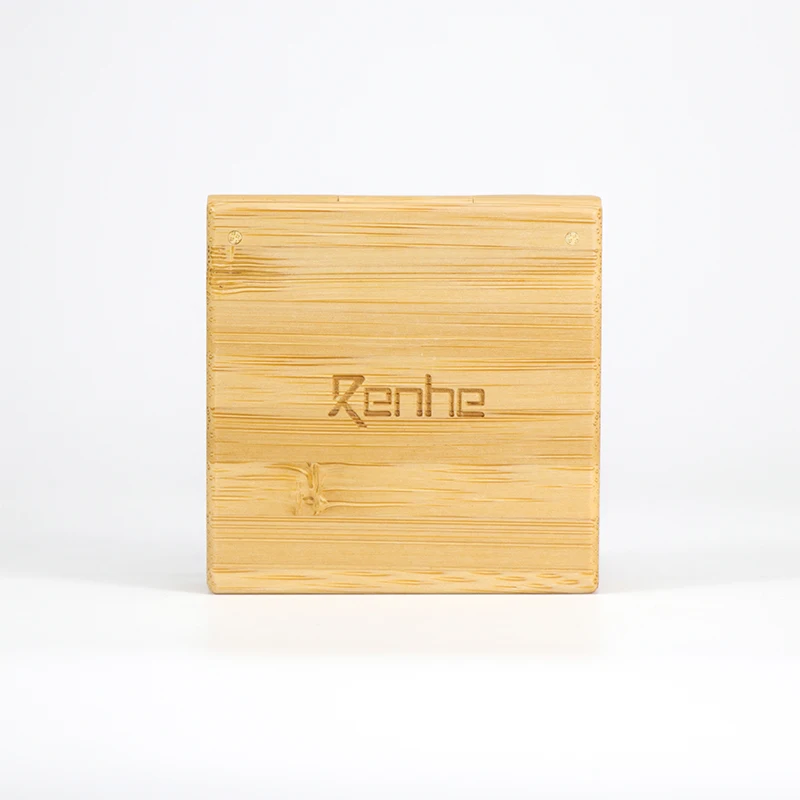 Custom Logo Original Bamboo/Wood Empty Eyeshadow Palette Bamboo Mirror Cases Makeup Compact Container