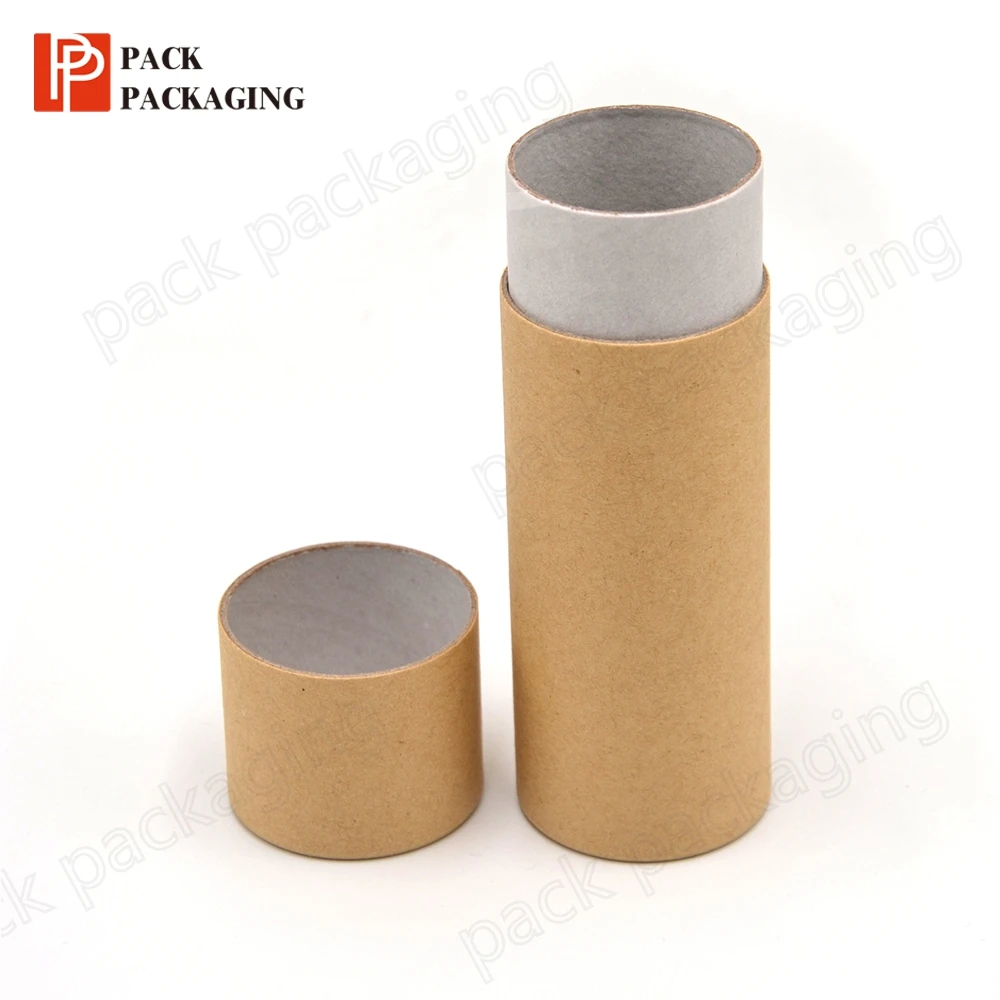 Environmentally Friendly customizable Stock Brown kraft Paper tube cylindrical round paper tube packaging