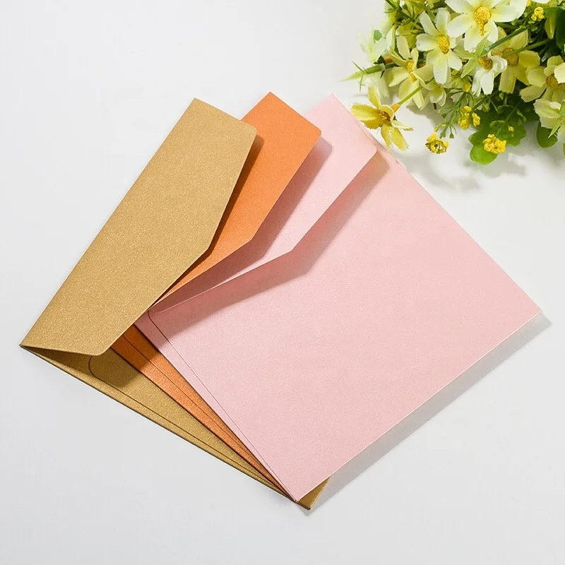 Recycled Kraft Multi Color Paper Mini Gift Card Packaging Envelope With Heart Button Closure