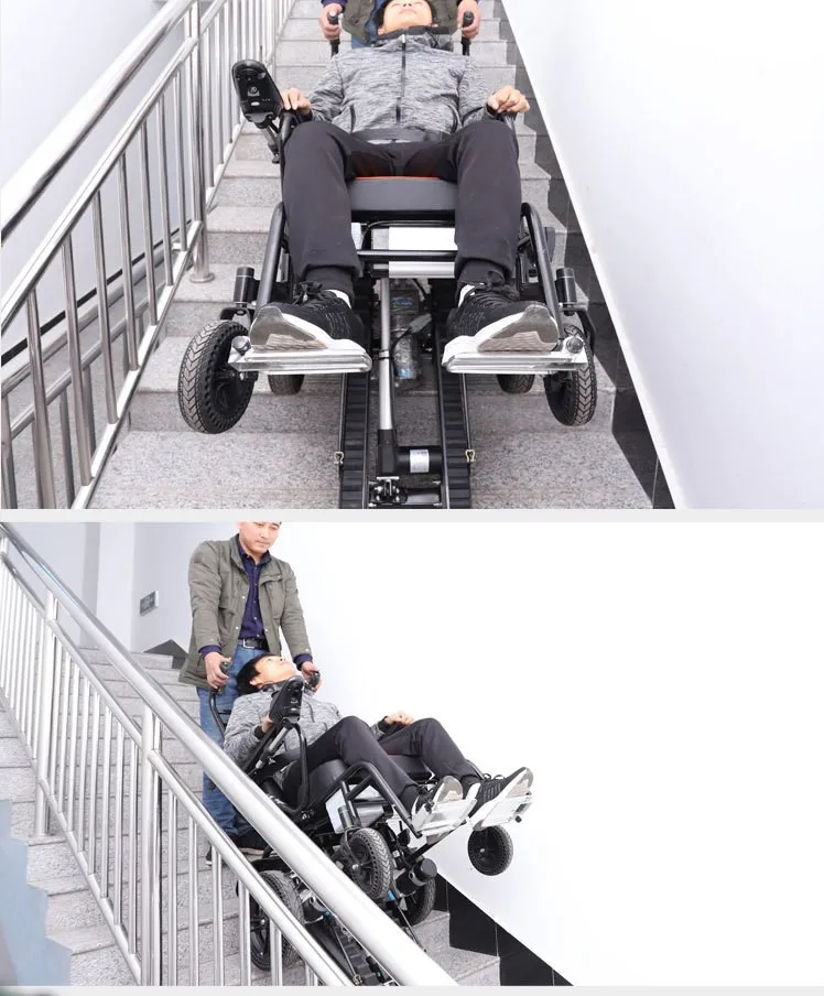 Hot Selling Load 150kg Folding Electric Wheelchair Electric Wheelchair For Stair Climbing