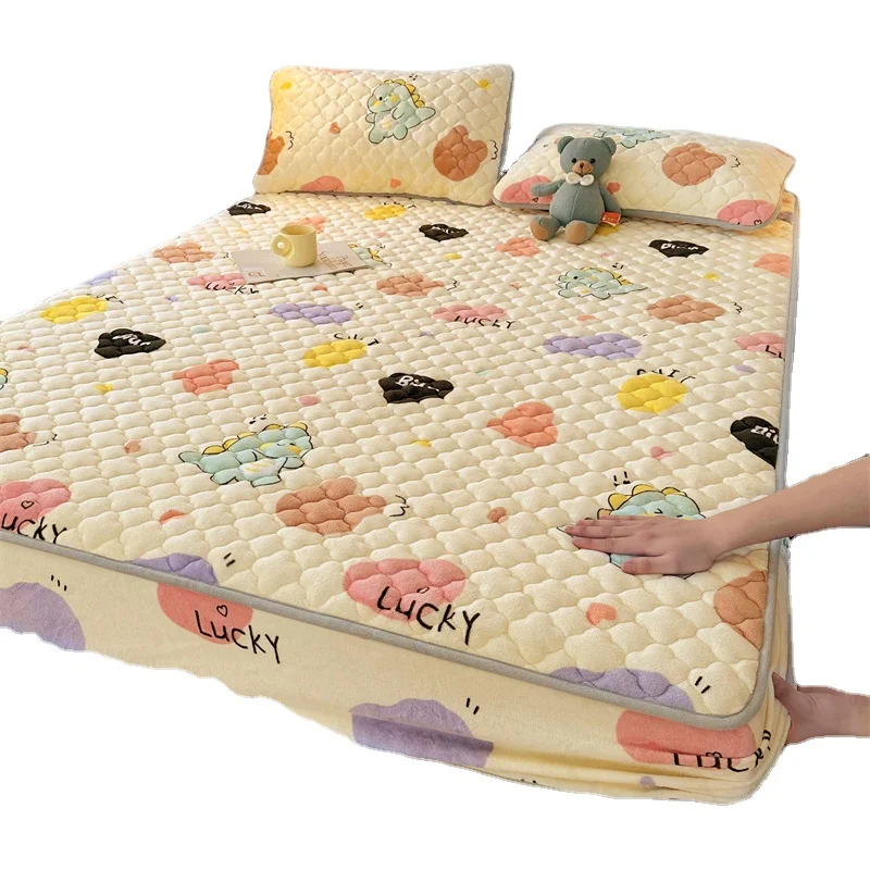 washable anti static print fitted sheets bedding set fitted cover bed sheets mattress cover