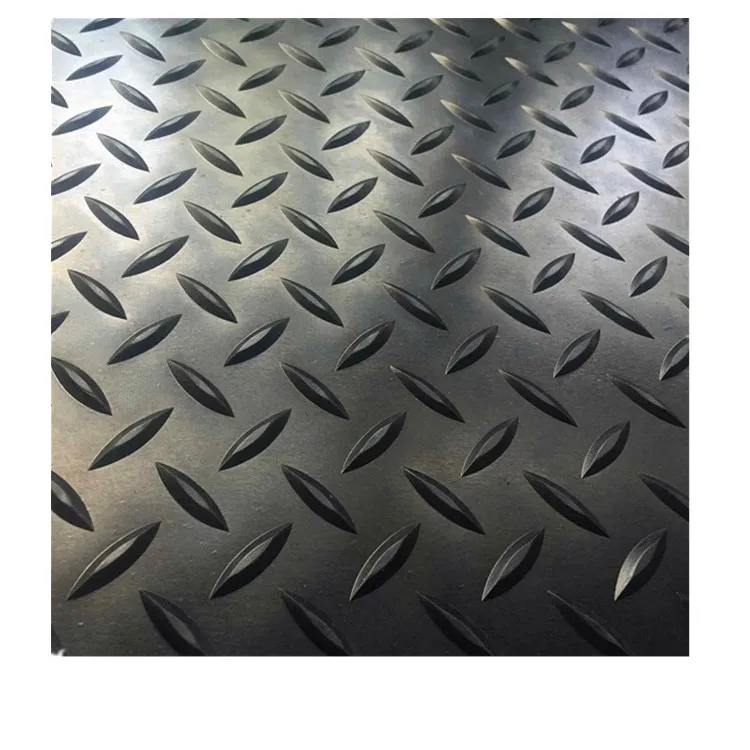 Anti-Slip Green Insulated Willow Leaf Rubber plate Sheet Mat floor  roll