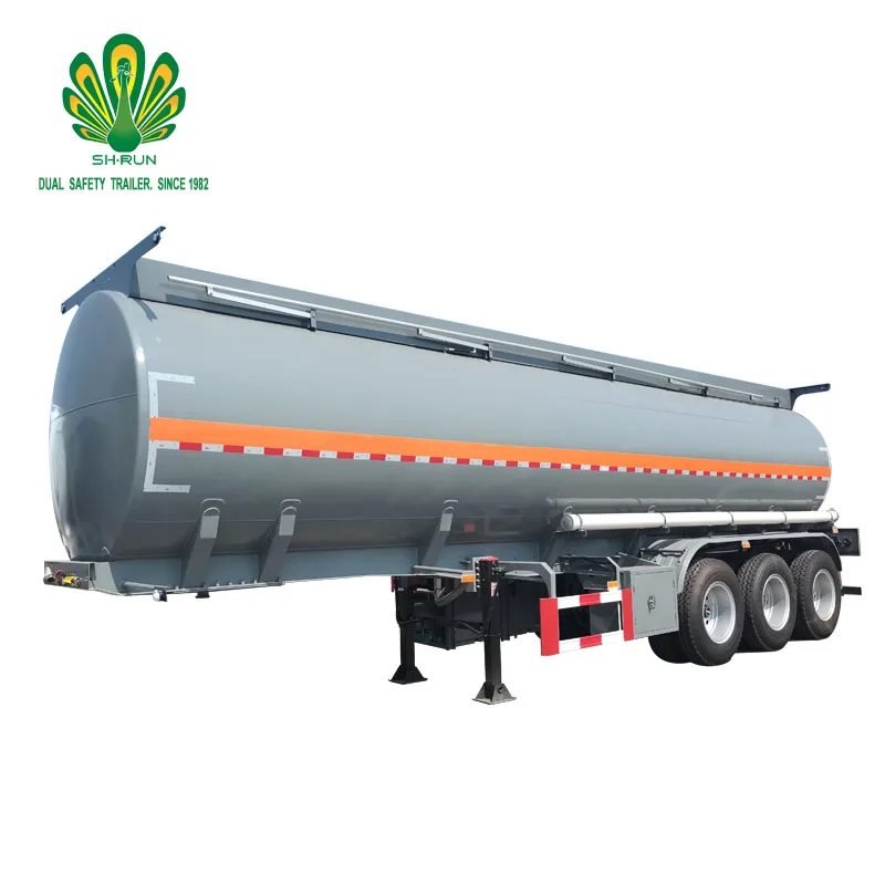 Can transport hydrochloric acid sulfuric acid and other chemical media tanker trailer SHENGRUN Company production
