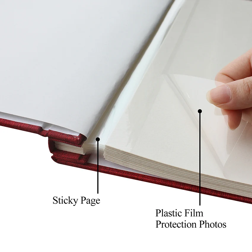 Photo Album self adhesive DIY Scrapbook 5x7 40 Pages 802 pictures linen cloth cover screw post bound album