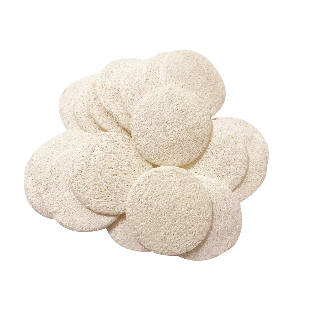 Natural Biodegradable Sponge Loofah Makeup Exfoliating Facial Pad Reusable Face Cleaning Scrubbers Sponge