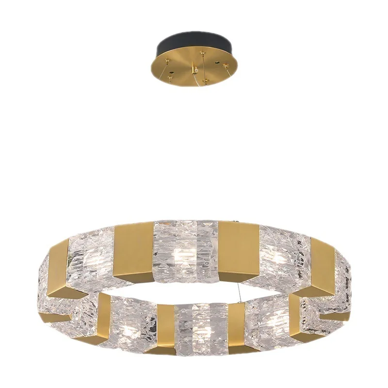 Modern Indoor Round Chandelier New Product Glass Pendant Lamps Gold Bedroom Living Room