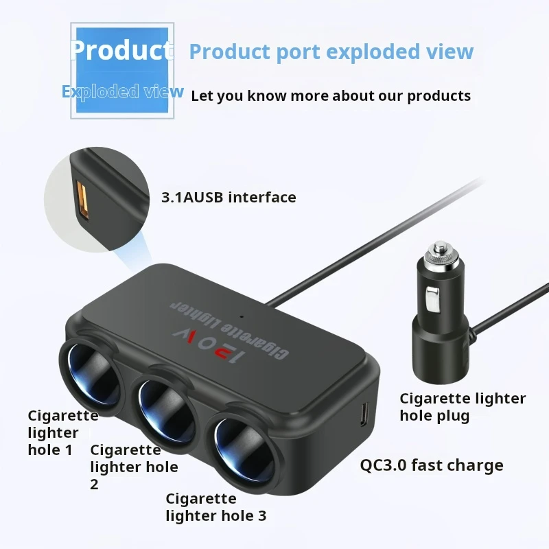 Multifunctional Wholesale Car Charger Cigarette Lighter Intelligent Best Cigarette Lighter