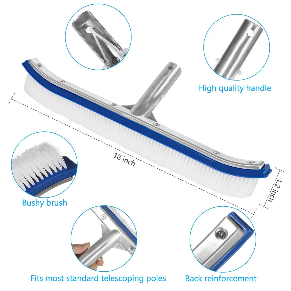 14 inch Multi functional Aluminum Alloy Durable Swimming Pool Vacuum Head