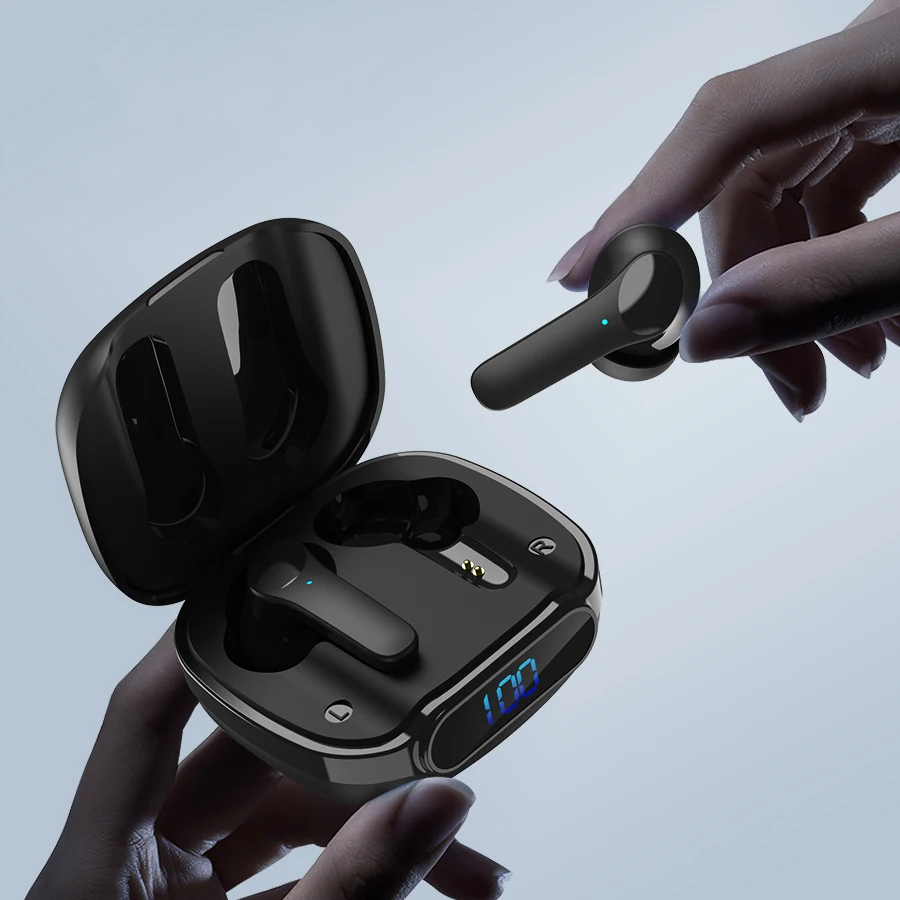 custom lcd display consumer electronics earphone ANC quipo de sonido wireless earbuds with lcd screen