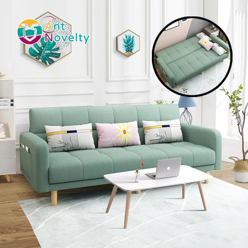 Antnovelty Double Luxurious Mini Corner Sofa Sofa Couch With Bed Beds Frame Pull Out Furniture 3 Seater