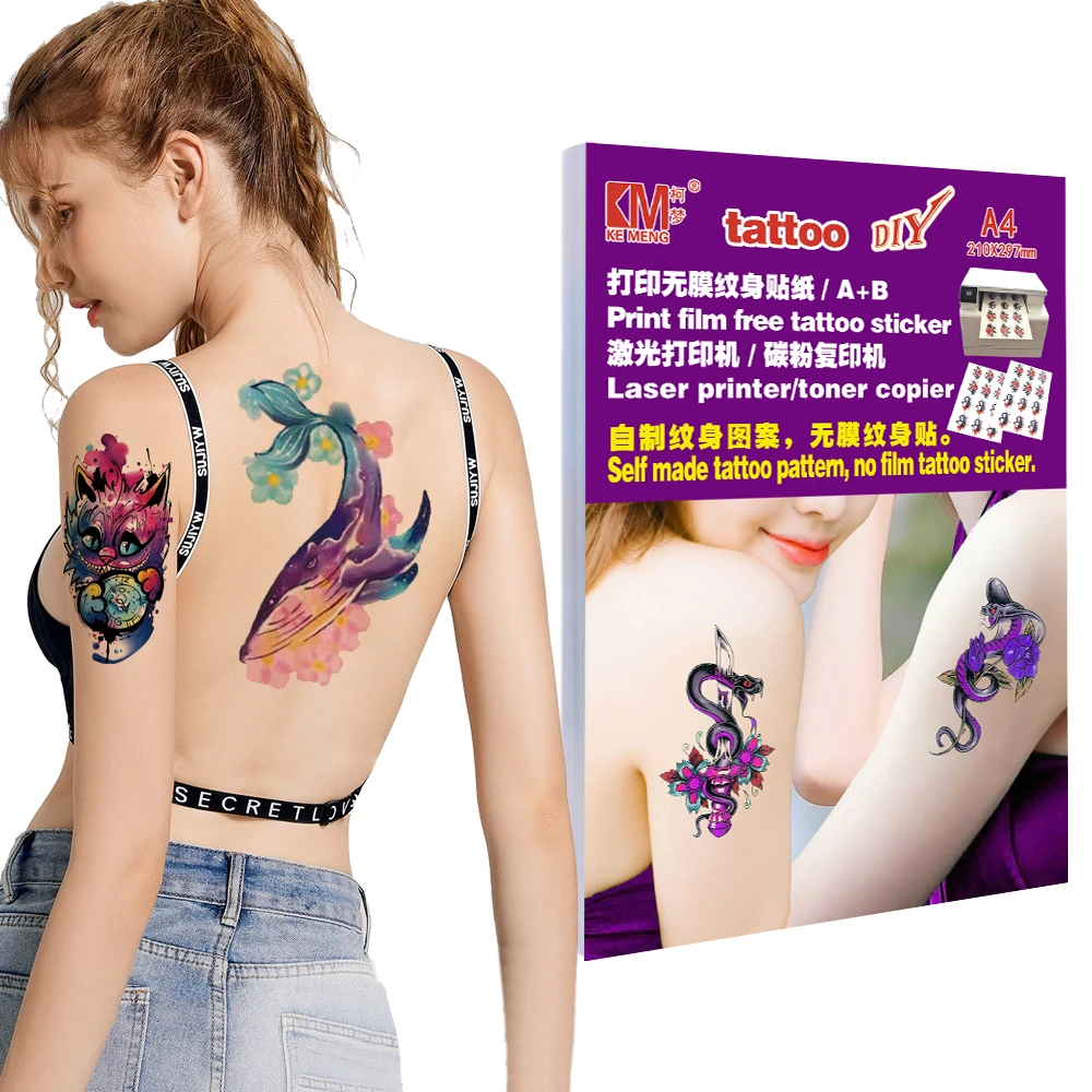 For Men Women Children Tiger Wolf Death Skull Skeleton King Animal Tattoo Sticker Henna Temporary Tattoos Paper