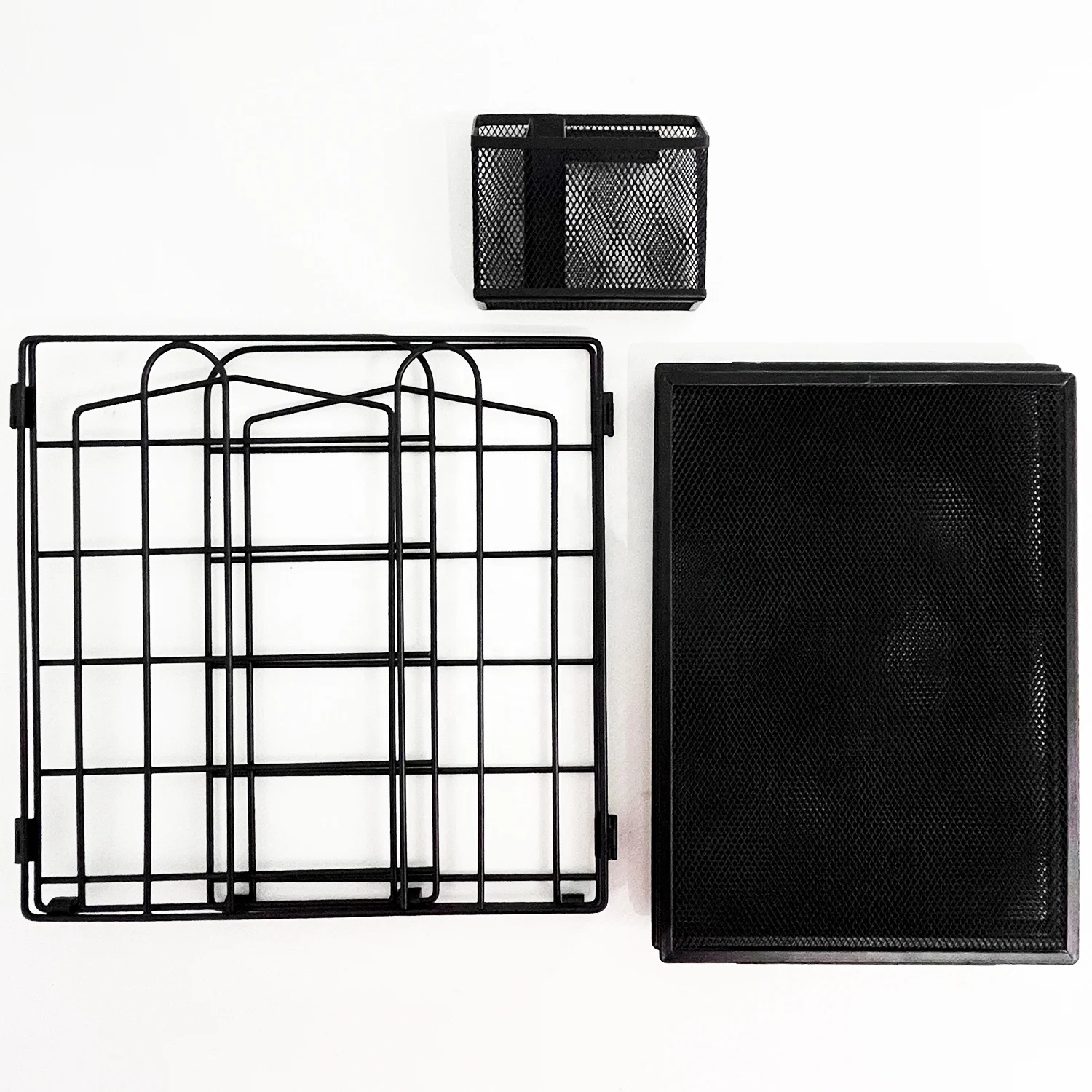 Black fancy 5-trays desktop magazine holder rack stationery office paper document holder organizer for desk file storage trays