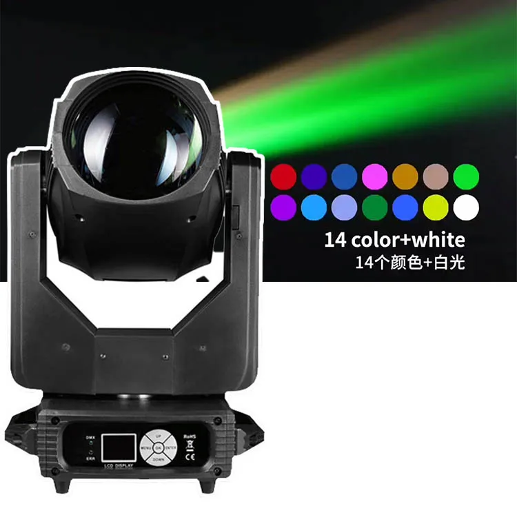 NEW Dmx512 14 Gobo Color 295W 14R Beam Moving Head Light For Party Wedding Dj