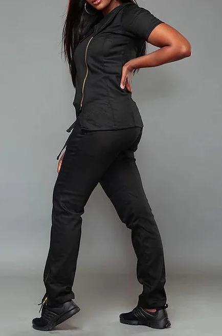 Top Quality Nurses Medical Uniforms Breathable Stretchable Zip Scrubs Suit Uniforms Women Scrubs Set Nursing Hospital Uniform