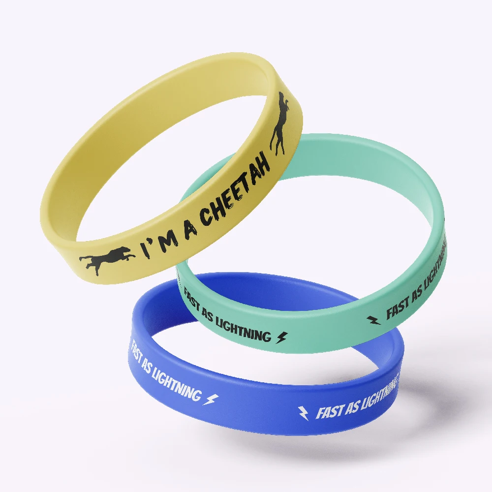 Customized Crystal Code Adjustable Ink for Silicon Printing Blank Custom Rubber Bracelets Wristband Silicone Slap Bracelet