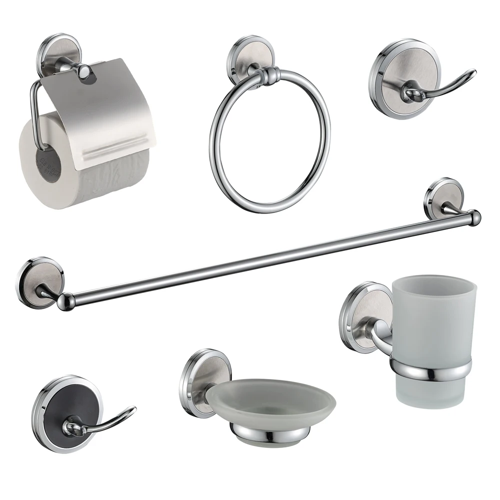 Latest Innovative Bathroom Fittings Names Zinc Alloy Chrome Bathroom Accessories Set