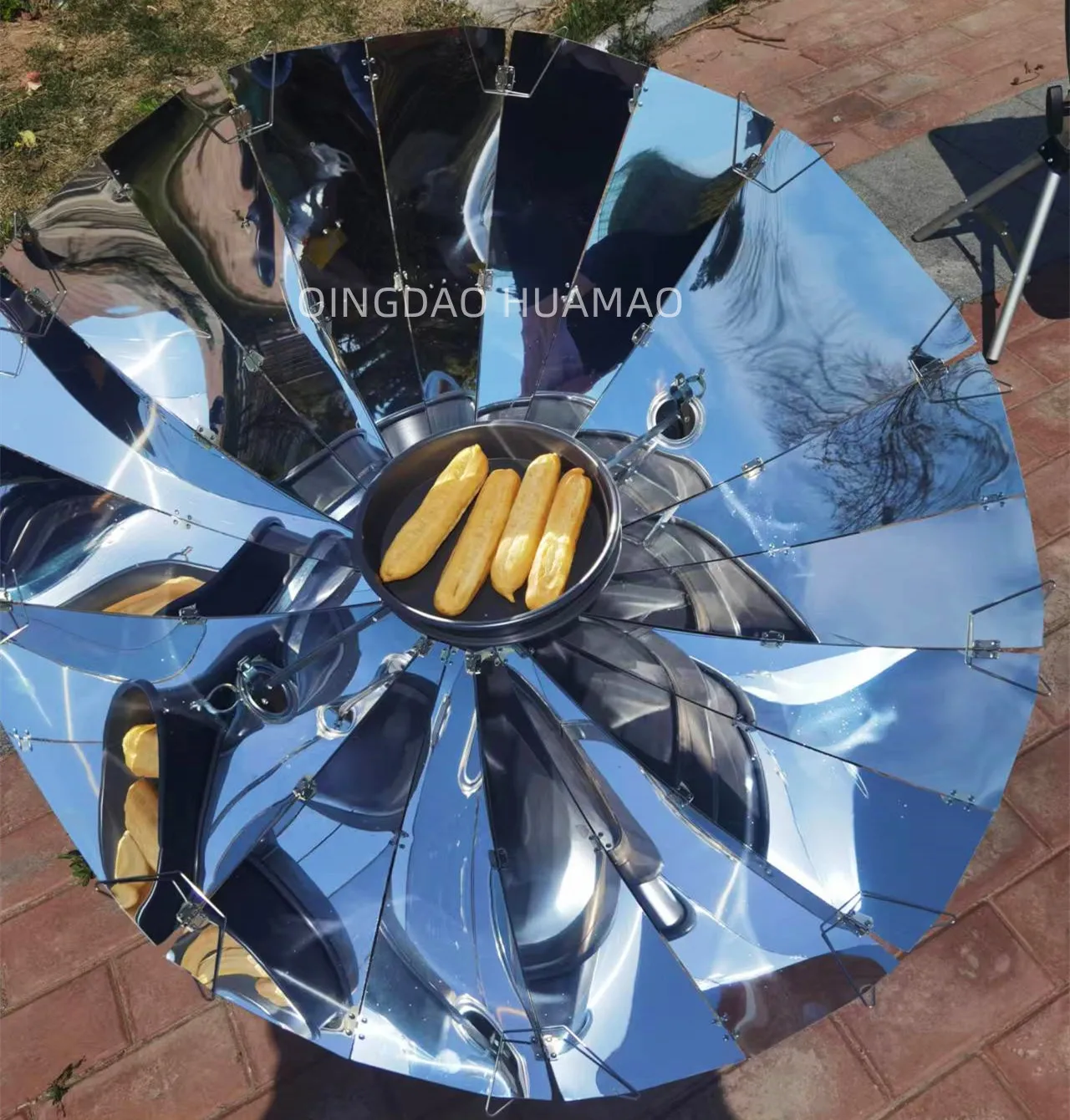 parabolic 24 pieces of mirror aluminum solar cooker oven