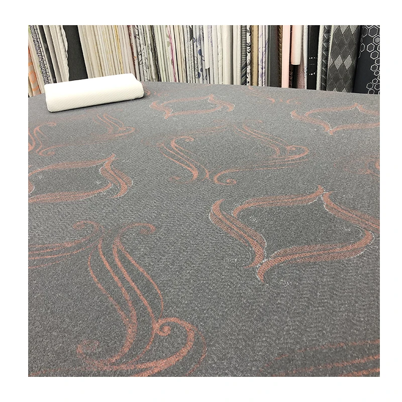 Hemp Grey Polyester 21S/32S 280g Anti Dust Mite Ticking Knitted Jacquard Mattress Weft Fabric