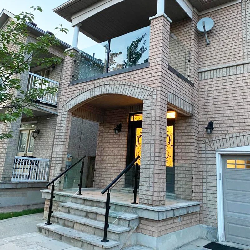 Factory Price Top Sale Indoor Outdoor Stainless Steel Post Balcony Balustrade U Channel Glass Railing Led Light Deck Guardrail