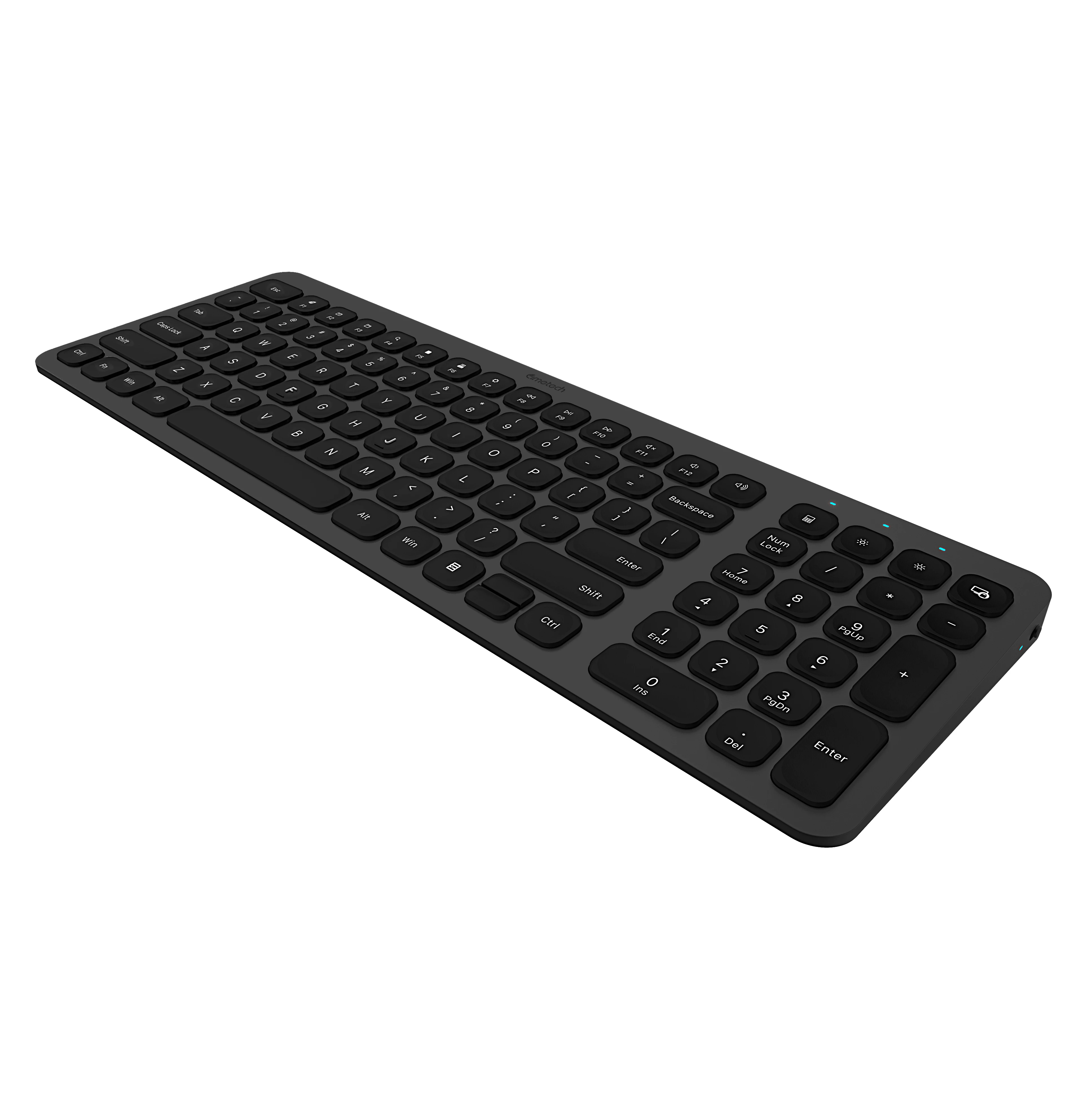 Factory Wholesale Mute 2.4G Ultra Thin Full Size BT  Wireless Keyboard With Usb Receiver