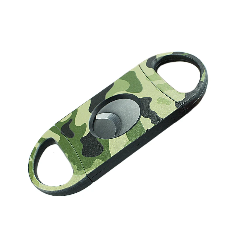 
Camouflage Cigar Cutter Plastic Guillotine Cigar with Double Blades Cigar Accessories 