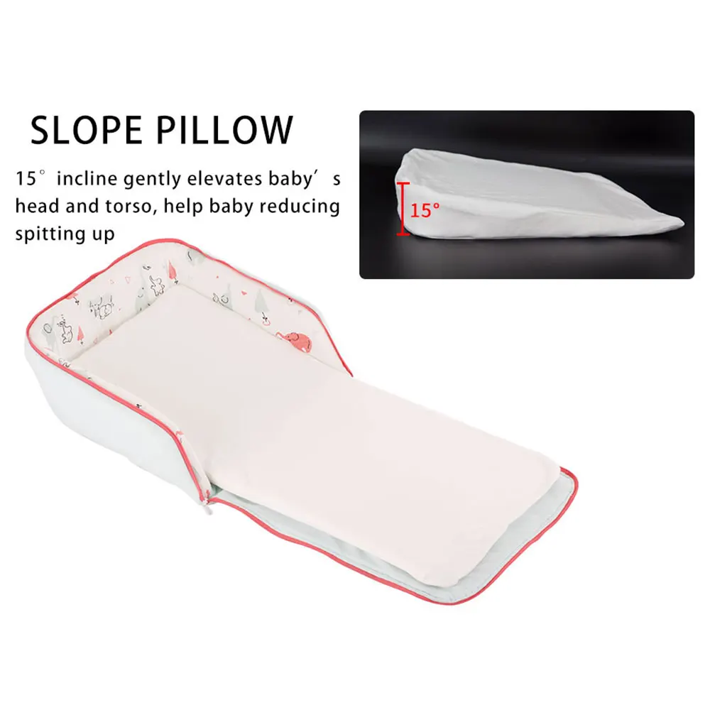 Newborn Baby Multifunctional Portable Soft Breathable Printed Bed in baby lounger