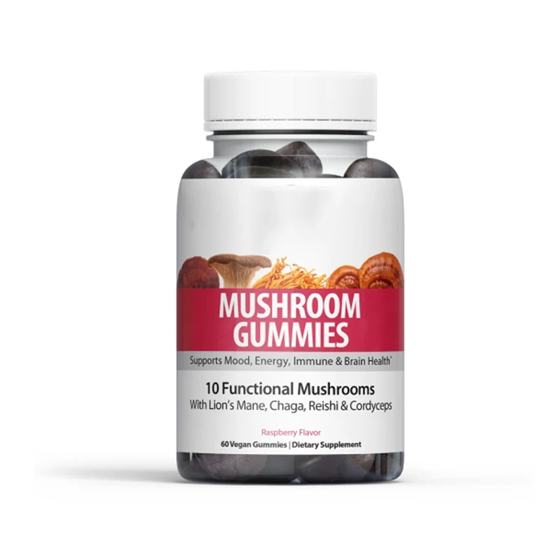 Brain Booster Gummies Mushroom Supplement Support Immune System OEM Mushrooms Gummies