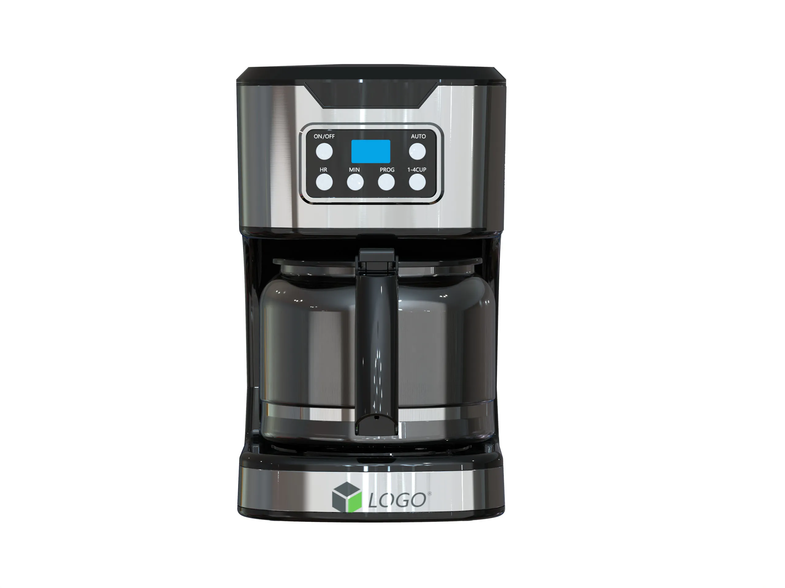 Large Capacity Programmable LED display Automatic Shut Off Coffee Maker With Digital Timer--1.8L