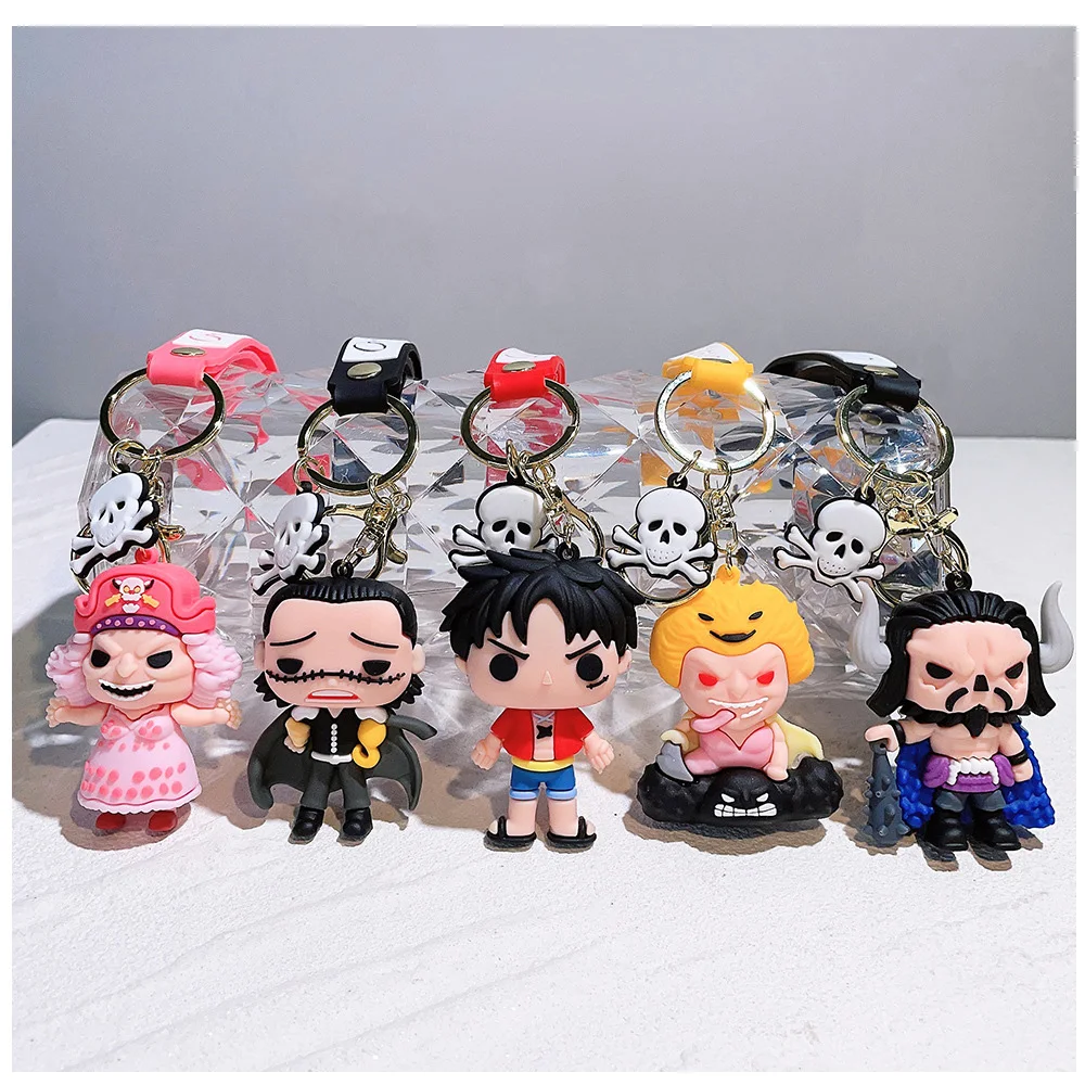 Лучшие продажи мультяшный цельный аниме брелок для ключей Luffy семь Wuhai Assolon с фигурками дракона мужчин и женщин кулон