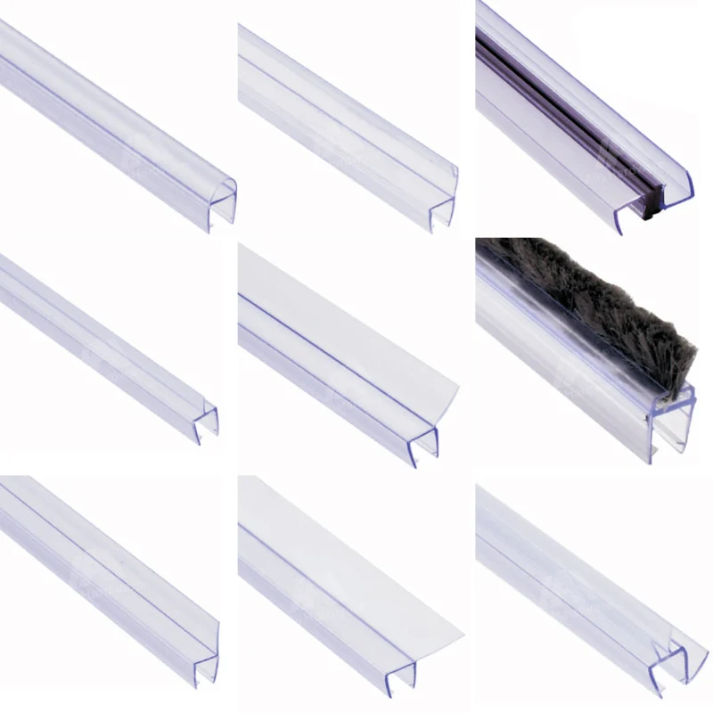 Factory Price 180 degree tempered glass magnetic seal strip for shower door