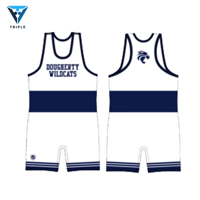 high quality custom sublimation printing man sportswear wrestling team wear wrestling singlet